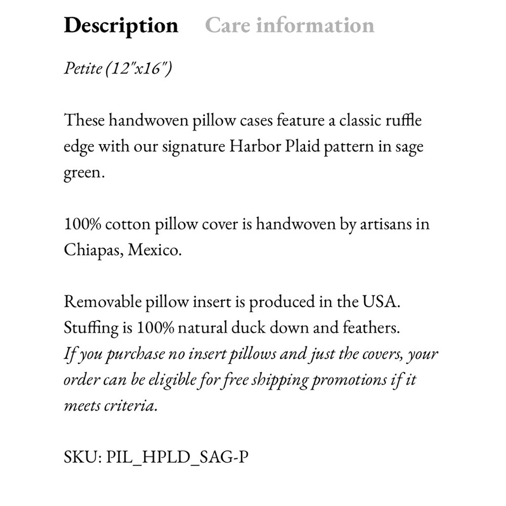 New: Heather Taylor: Harbor Plaid Ruffled Pillow in Hunter Green 12 x 16 - Picture 4 of 4